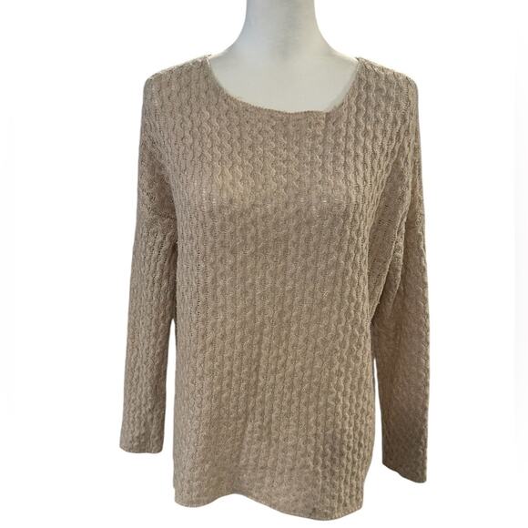 Joan Vass Sweaters - Joan Vass Studio Tan Women's Sweater Medium Wool Camel